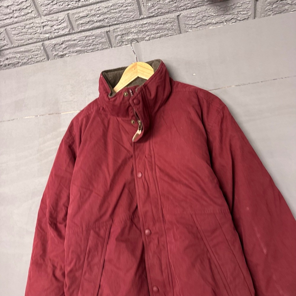 LL Bean Mens Medium Tall‎ Burgundy Full Zip Jacket Casual Outdoor